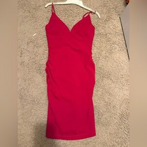 Emerald Sundae Strapless Red Dress